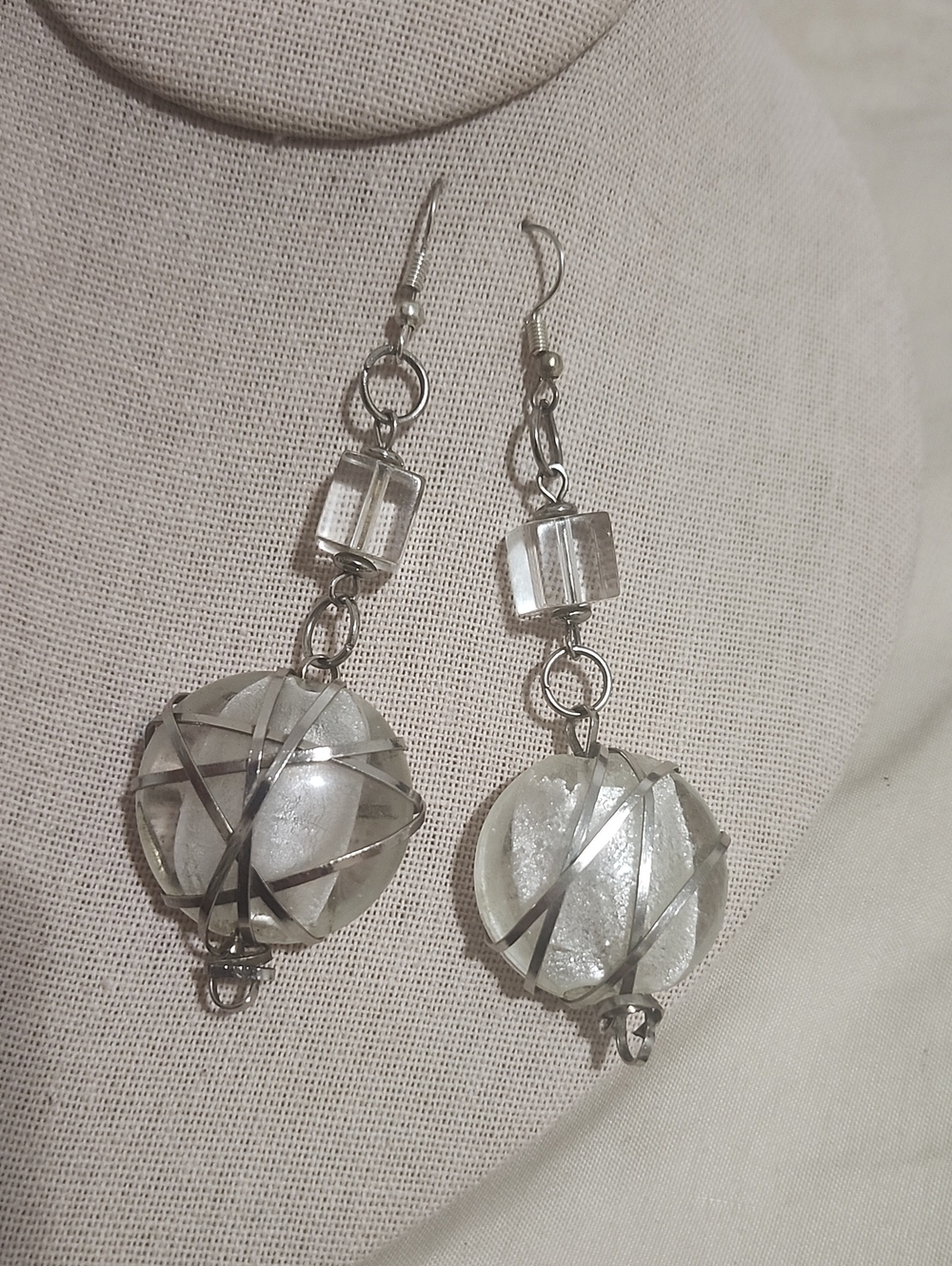 Repurposed Moonlit Shadows Drop Dangle Earrings